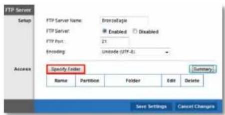 CISCO E3200 - To configure FTP and control folder access: - 1