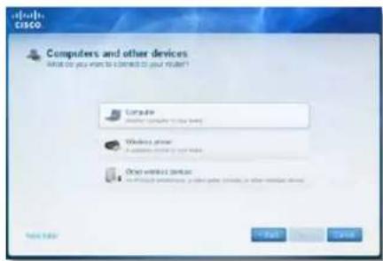 CISCO E3200 - To connect a wireless printer to your network: - 1