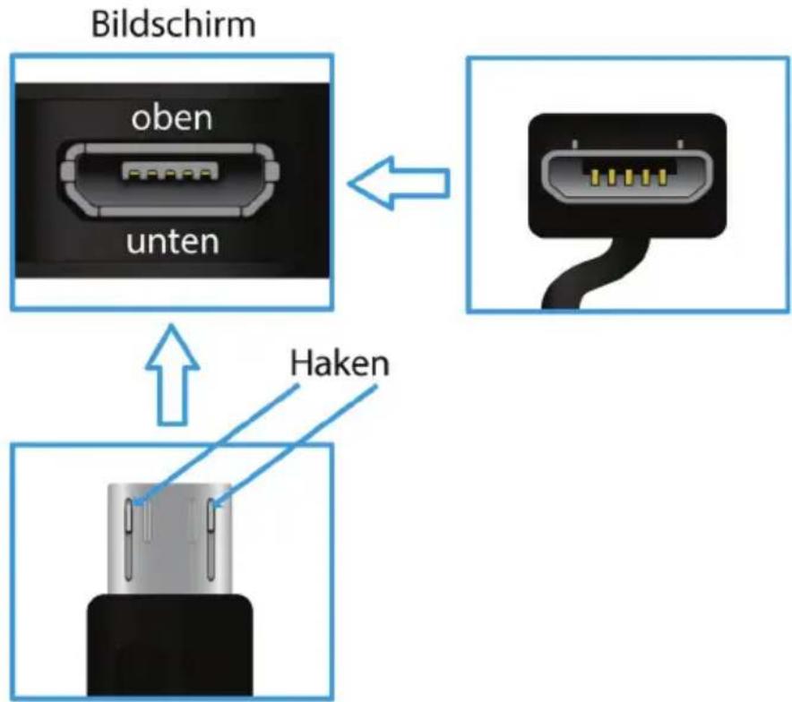 Bildschirm oben unten Haken