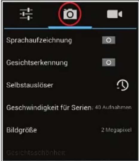 Sprachaufzeichnung Gesichtserkennung Selbstauslöser Geschwindigkeit für Serien: 40 Aufnahmen Bildgröße 2 Megapixel Gesichtschnittheit