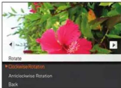 Rotate ▶ Clockwise Rotation Anticlockwise Rotation Back