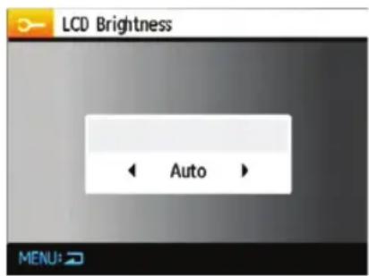 LCD Brightness Auto MENU: