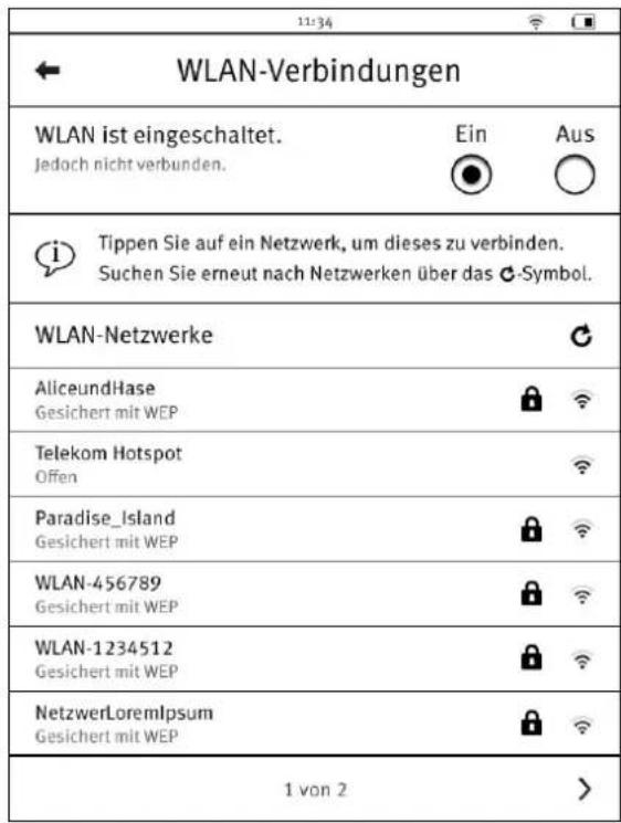 Tolino Vision - Nutzung von WLAN - 1