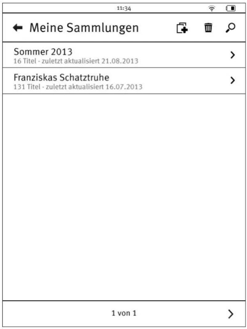 Tolino Vision - Sammlungen in der Bibliothek - 1