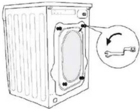 MIDEA TG60-14606L - Entfernen der Transportbolzen - 1