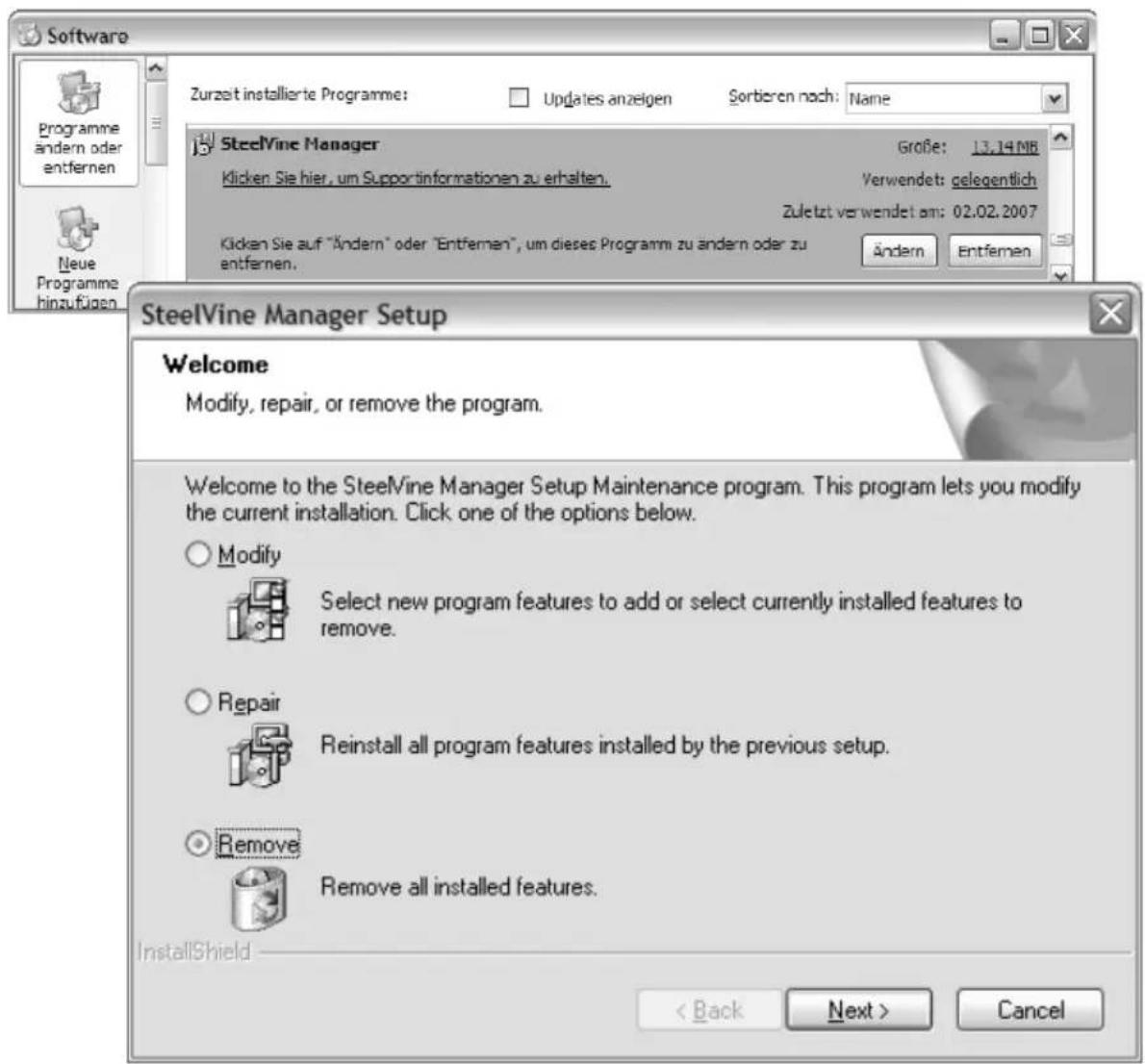 Dawicontrol DC-7210 - Deinstallation der Konfigurations-Software - 1
