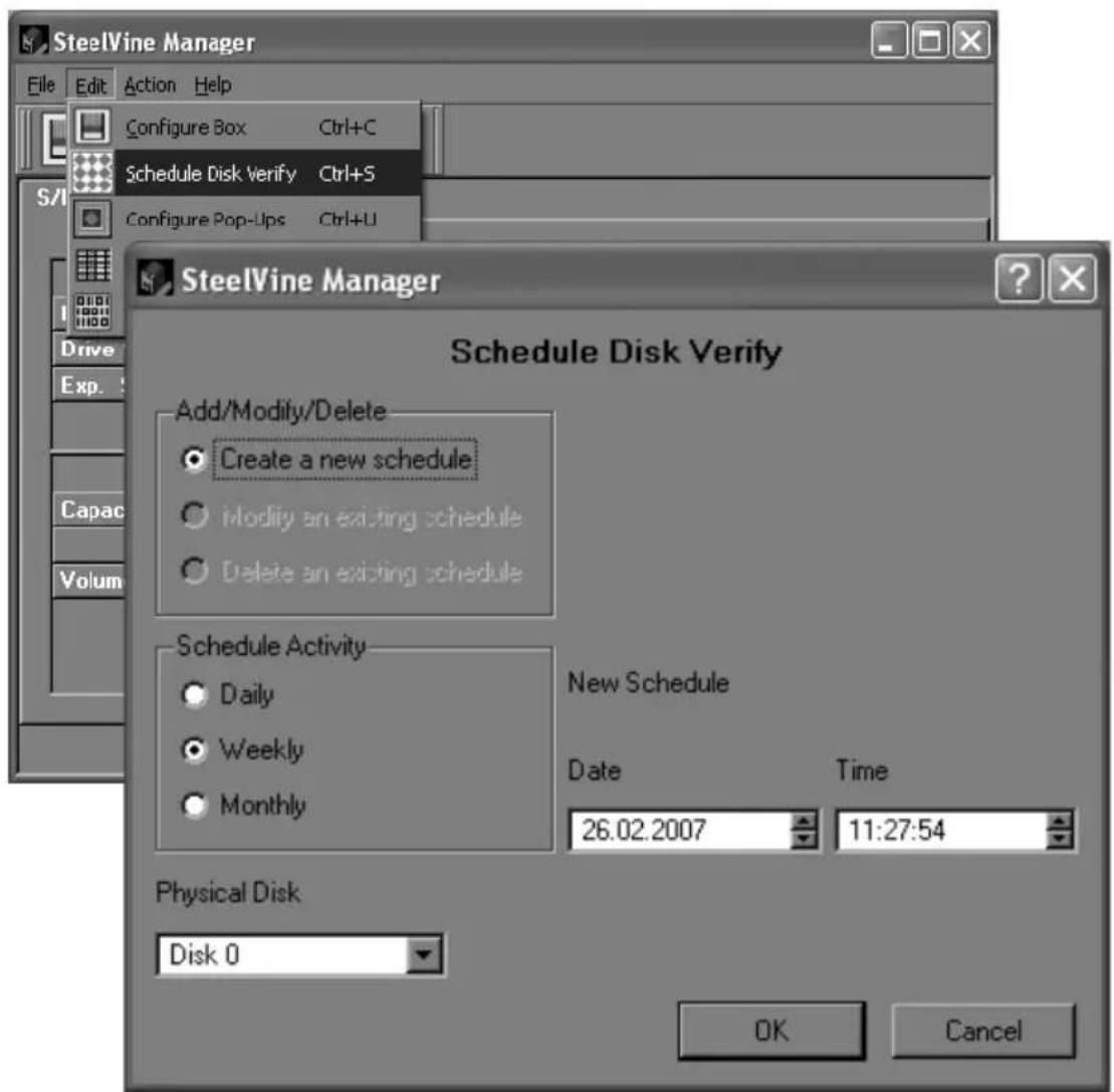 Dawicontrol DC-7210 - Schedule Disk Verify - 1