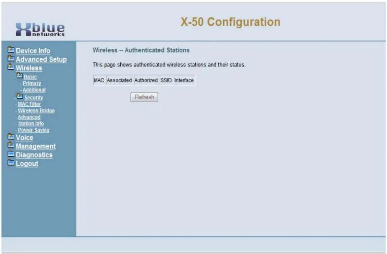 XBlue Networks X-50 - Station Info - 1
