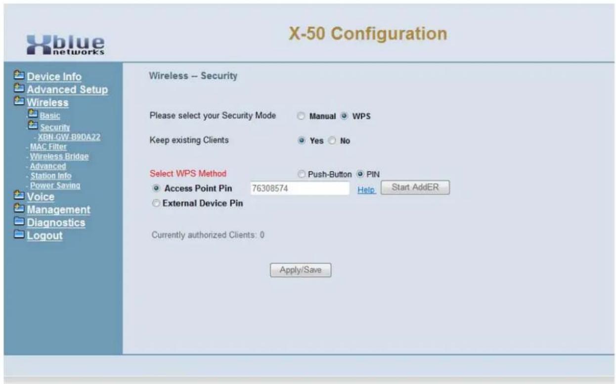 XBlue Networks X-50 - Security - 5