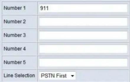 XBlue Networks X-50 - Emergency Numbers - 1