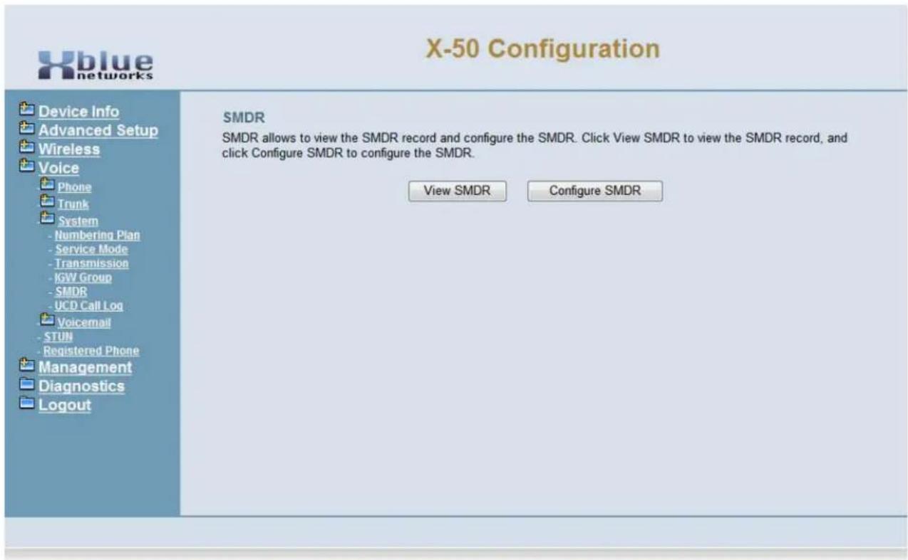 XBlue Networks X-50 - Station Message Detail Recording (SMDR) - 1
