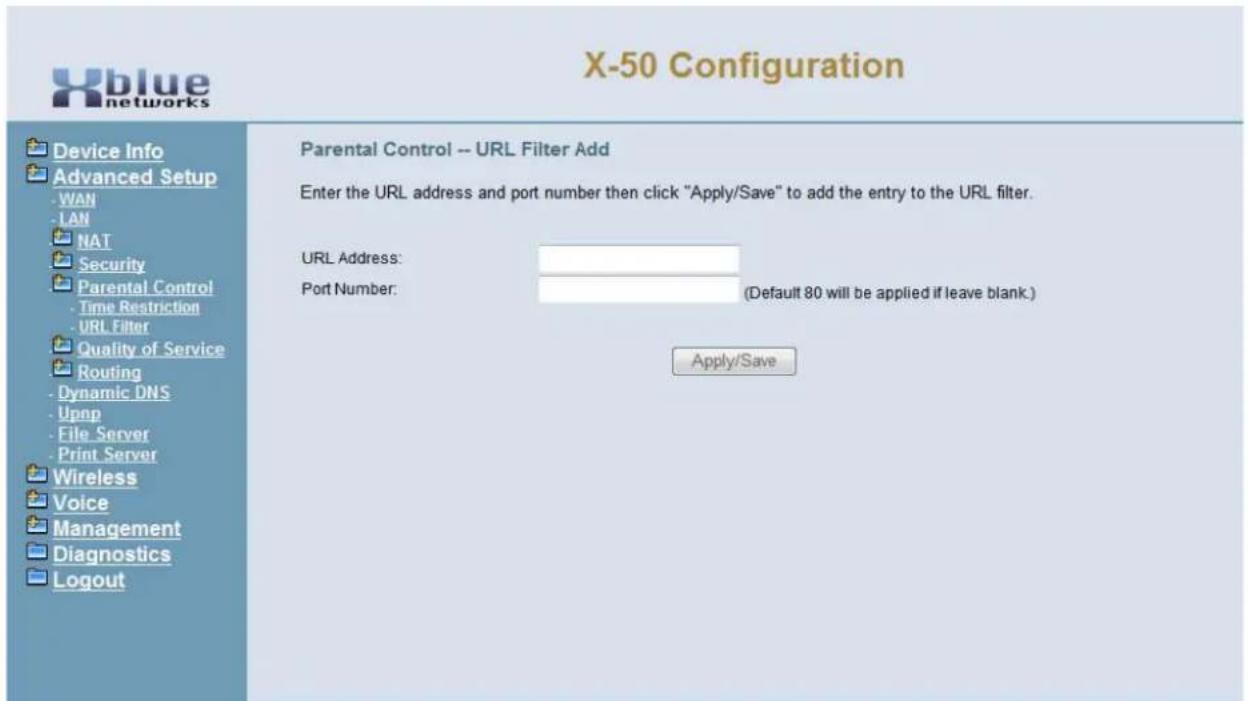 XBlue Networks X-50 - URL Filter - 2