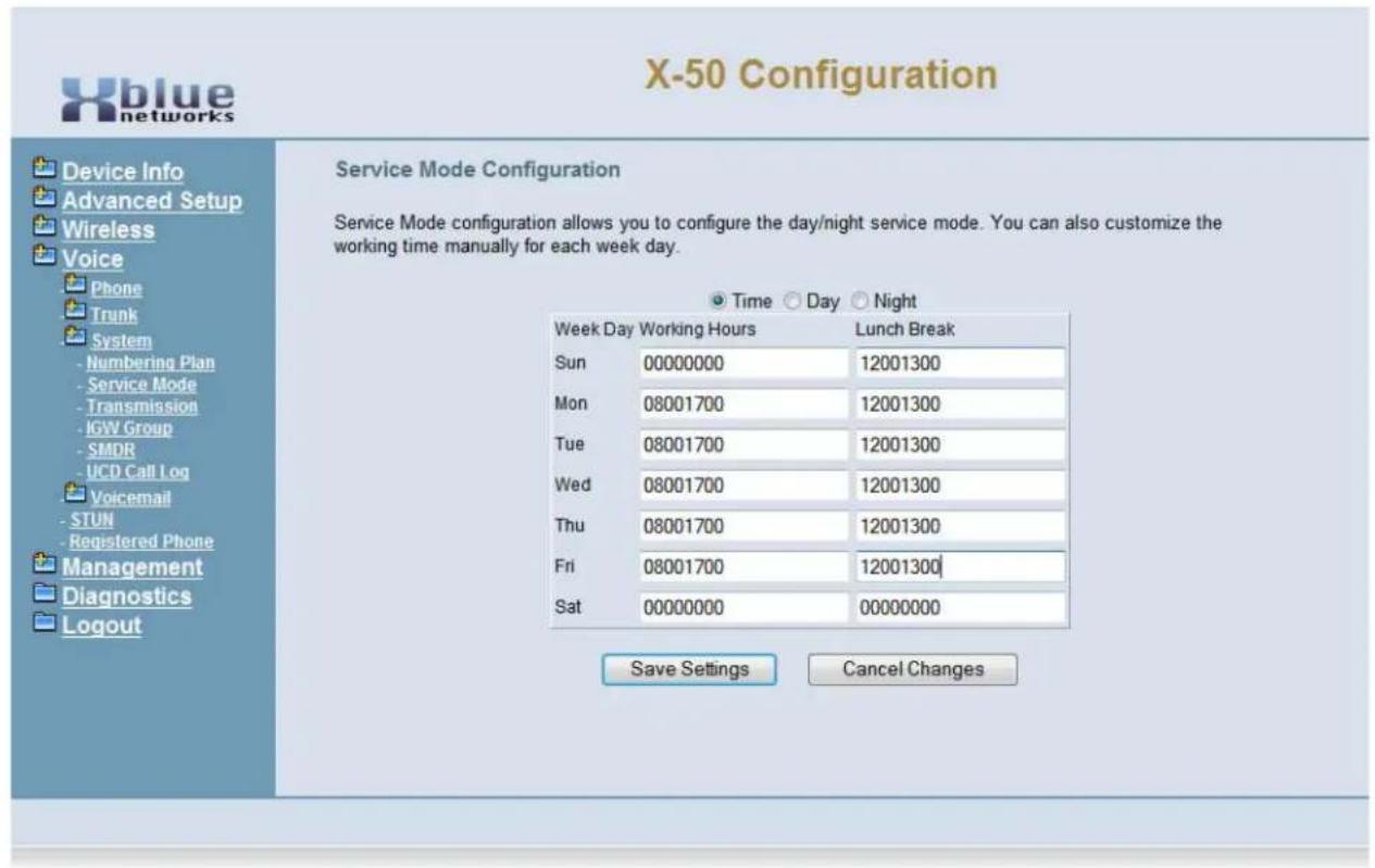 XBlue Networks X-50 - Service Mode - 1