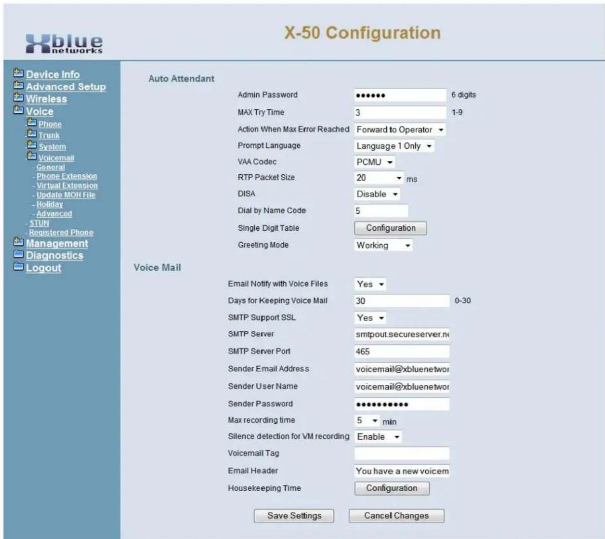 XBlue Networks X-50 - Auto Attendant - 1