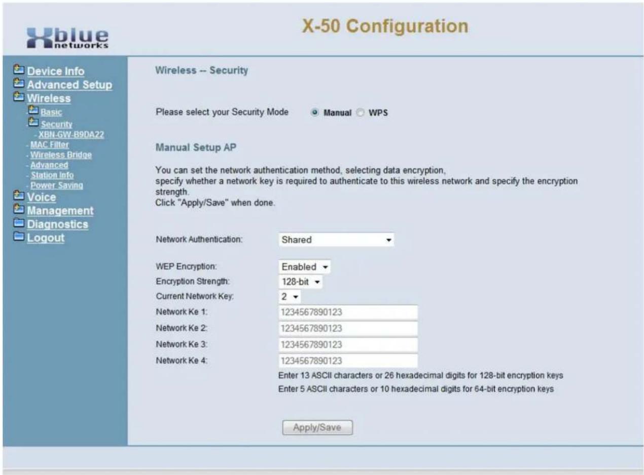 XBlue Networks X-50 - Security - 3