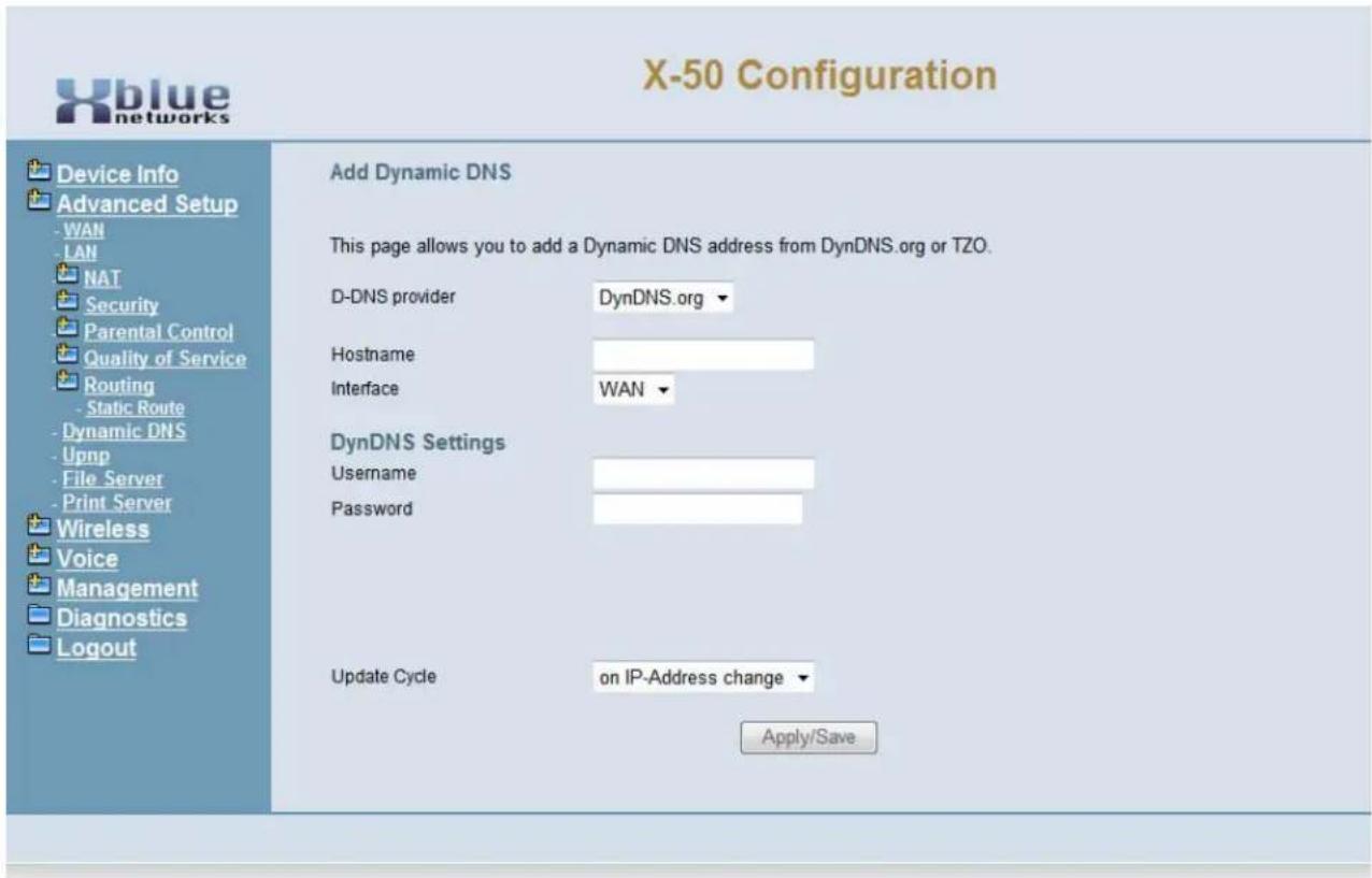 XBlue Networks X-50 - Dynamic DNS - 2