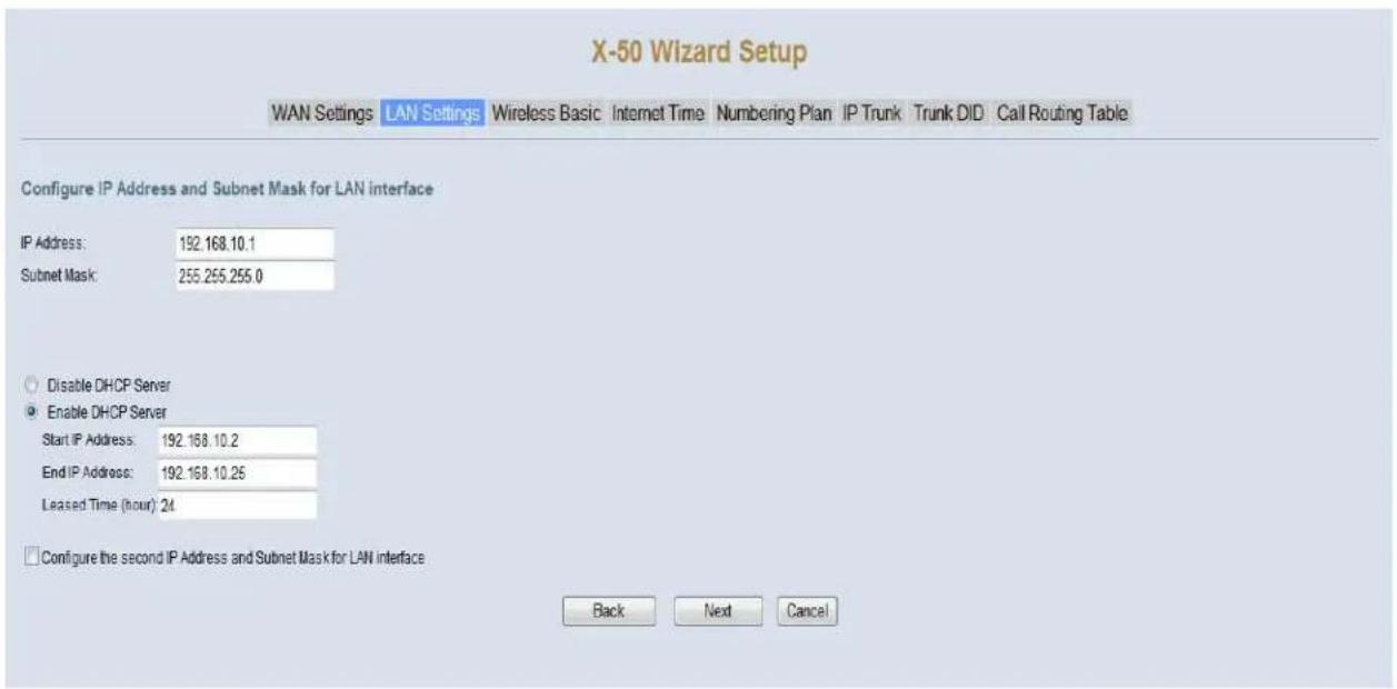 XBlue Networks X-50 - LAN Port Settings - 1