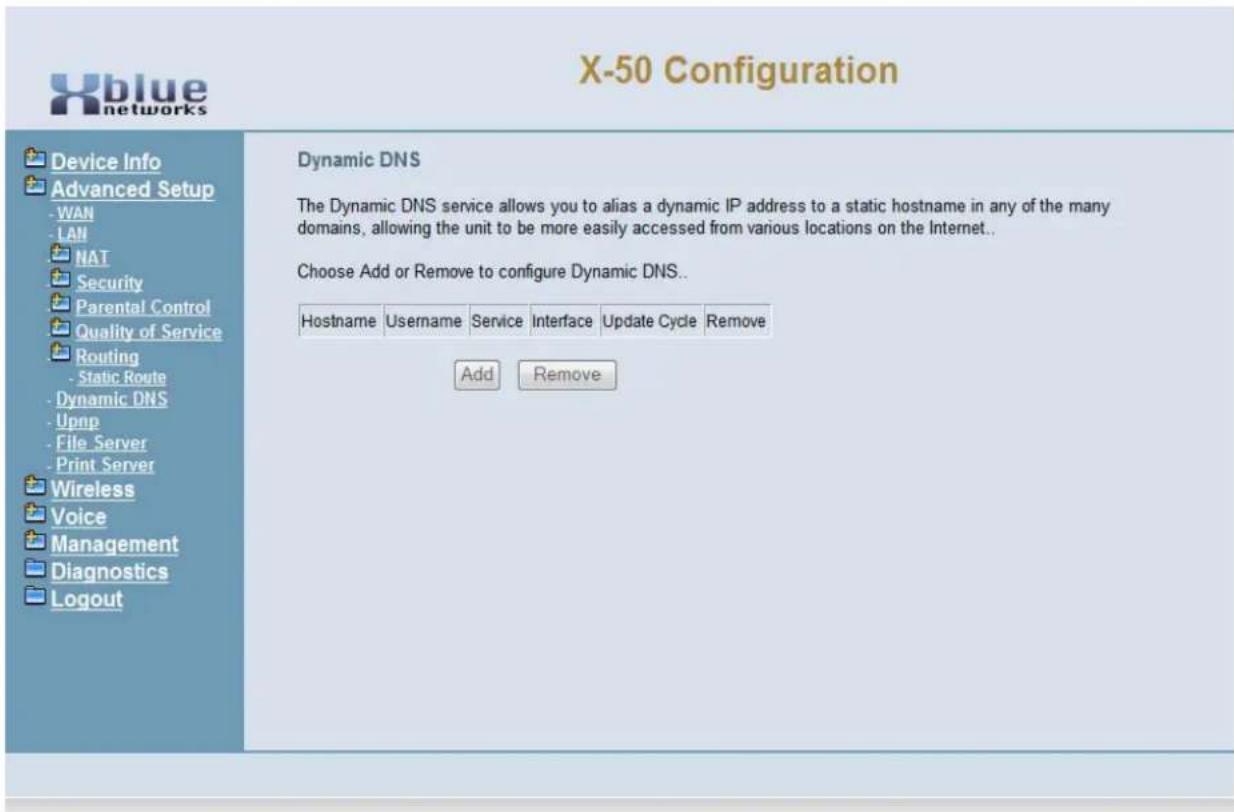 XBlue Networks X-50 - Dynamic DNS - 1