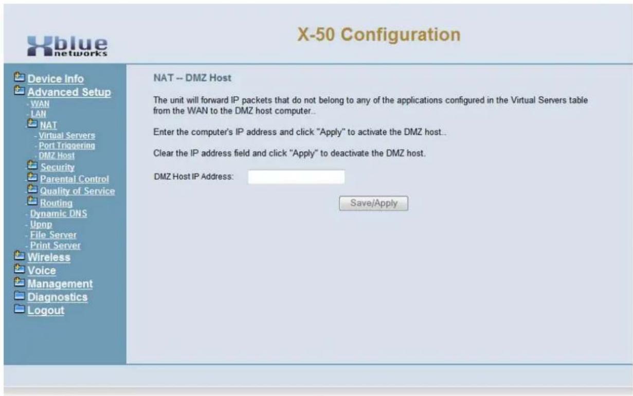 XBlue Networks X-50 - DeMilitarized Zone (DMZ) - 4