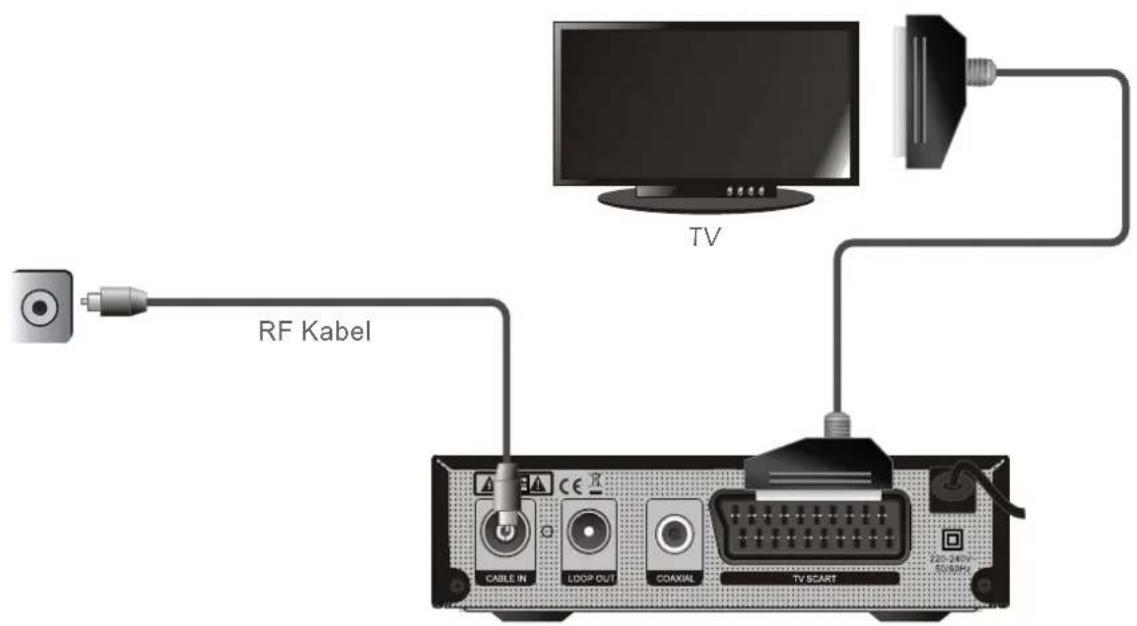 Opticum C100 - TV anschliessen - 1