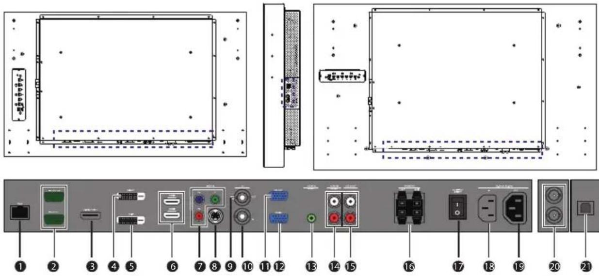 AG Neovo TX 42 - Input/output terminals - 1