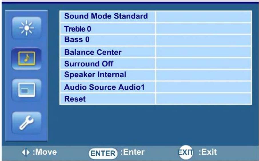 AG Neovo TX 42 - Sound menu - 1