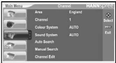 HANNSPREE HT11 - Adjusting Channel Settings (Analog TV) - 1