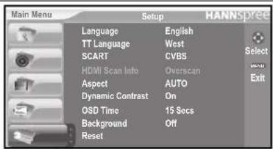 HANNSPREE HT11 - Adjusting Setup Settings - 1