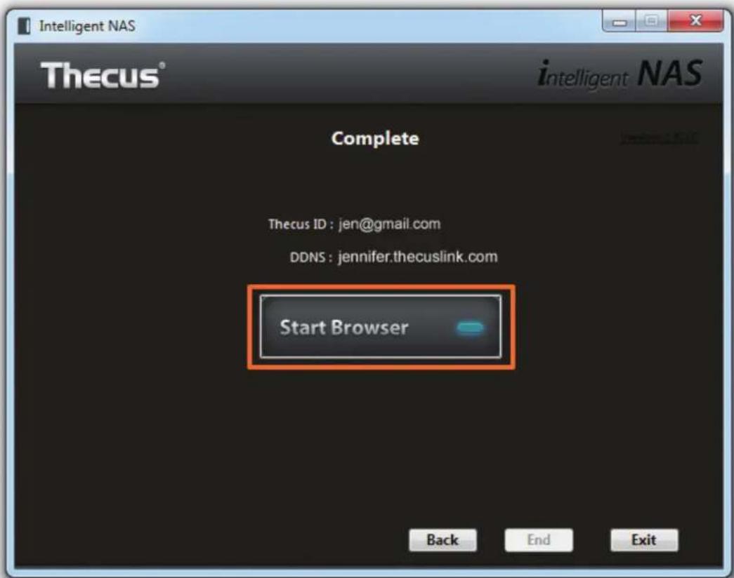 Thecus N2310 - • Schritt 2. Fertigstellen - 1