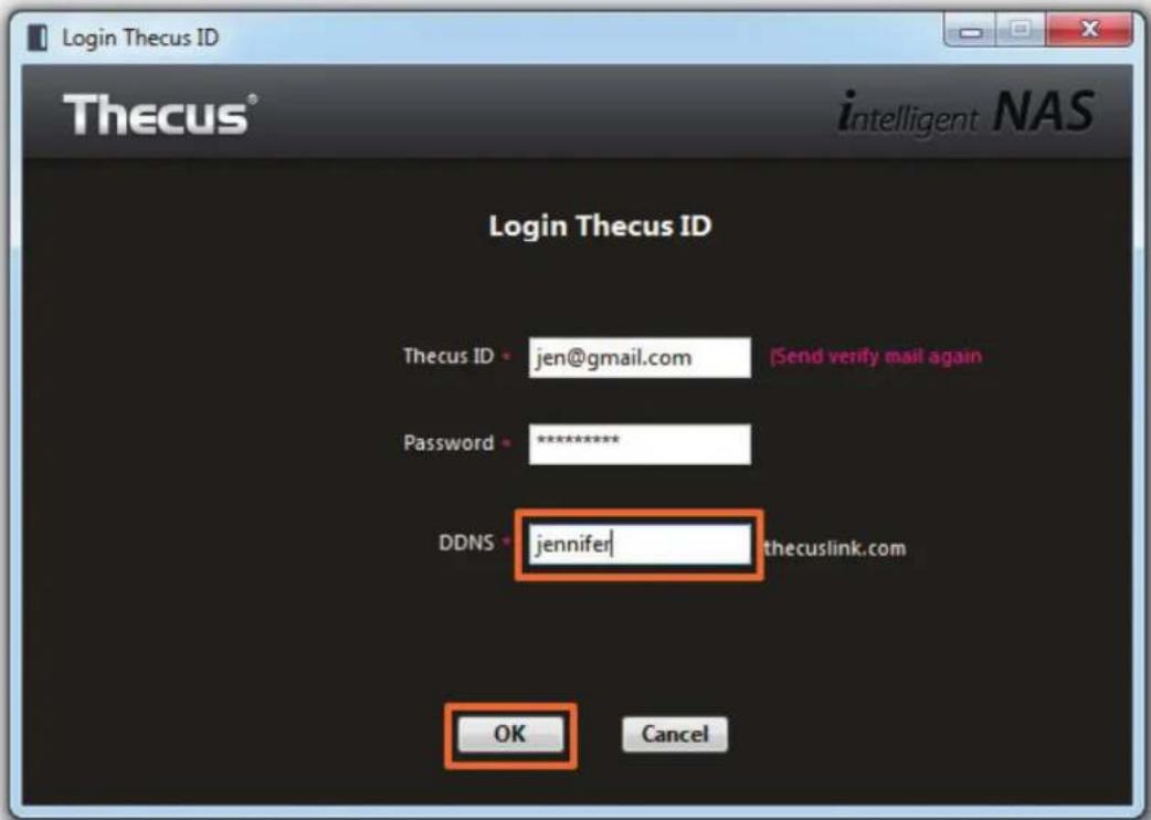 Thecus N2310 - • Schritt 1. Thecus-ID erstellen - 3