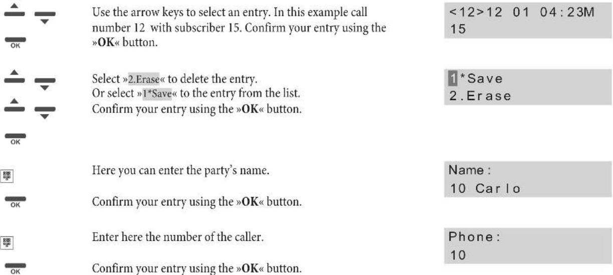 Funkwerk IP50 - Displaying the call history - 2