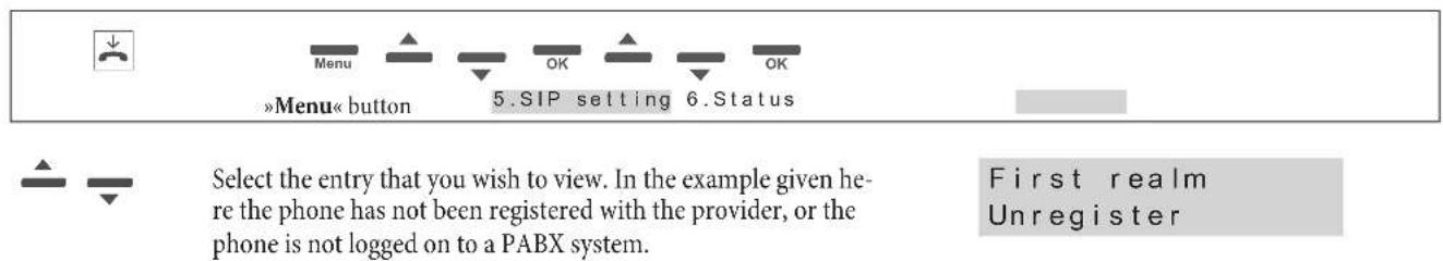 Funkwerk IP50 - Displaying the status - 1