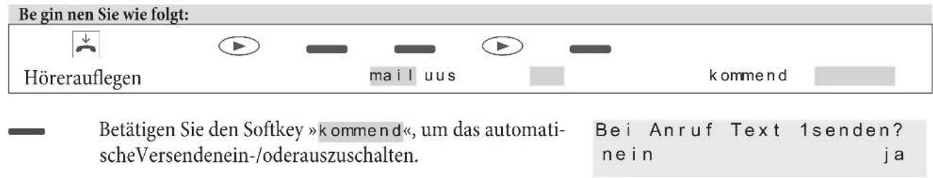 Funkwerk IP-S290Plus - Textnachrichten automatisch versenden (nur UUS1) - 1
