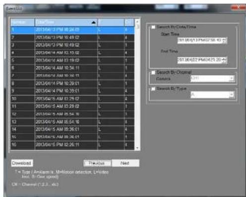 Search By Color Time Start Time 301.06/21 PM25 58.43 End Time 301.06/22 PM25 20.20 Search By Channel Control: Search By Type: Download Previous Next Type / A: Alarm is M-Newton detection. L+Video Icon, B+ C+ space OK - Channel (-2.3, etc)