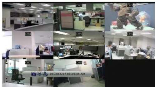 Collage of six photos showing office scenes with visible text labels and date stamp at bottom right