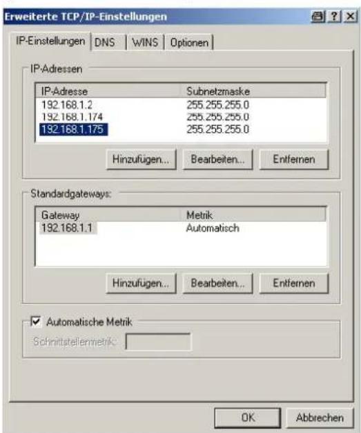 Wantec 5400 - IP –Adresse und Adressbereich vom PC/Laptop vorübergehend ändern. (Beispiele anhand Windows XP) - 6