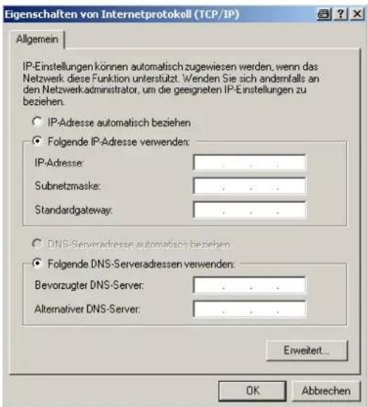 Wantec 5400 - IP –Adresse und Adressbereich vom PC/Laptop vorübergehend ändern. (Beispiele anhand Windows XP) - 11