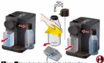 K-fee Lattensia+ - Cleaning the milk system (liquid cleaner) Cleaning the coffee system (cleaning capsule) - 8