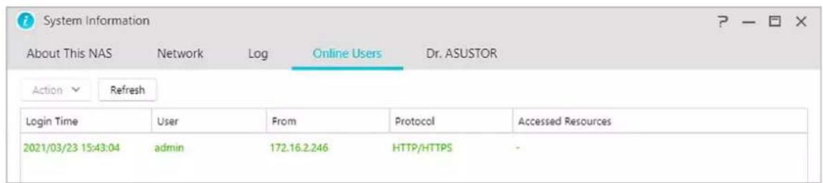 Asustor Drivestor 2 Pro - Bestandstoegangslogboek: - 2