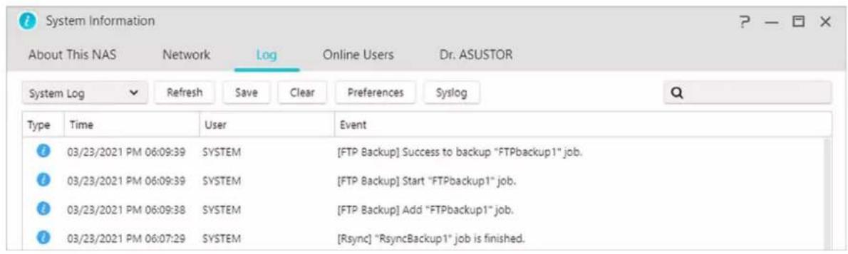 Asustor Drivestor 2 Pro - Bestandstoegangslogboek: - 1