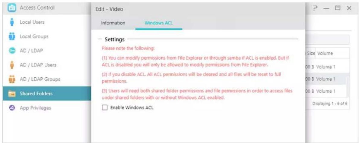 Asustor Drivestor 2 Pro - Windows ACL: - 1