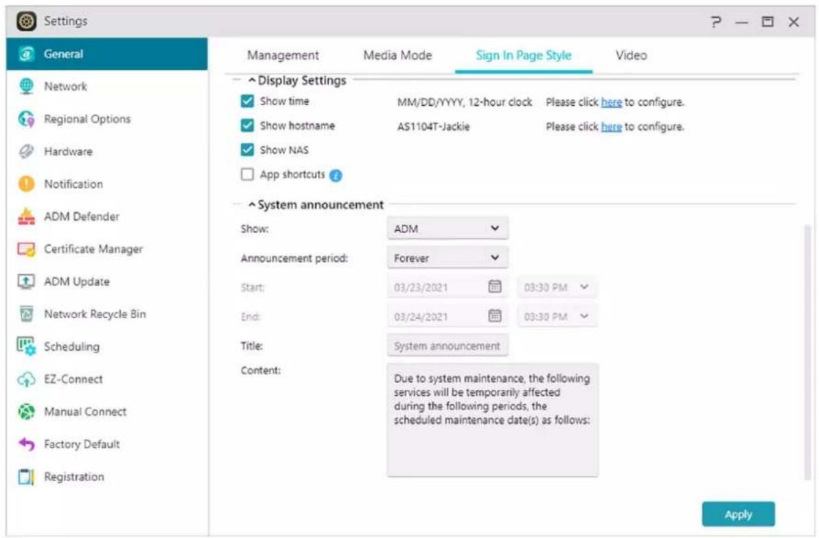 Asustor Drivestor 2 Pro - Systeem aankondiging: - 1