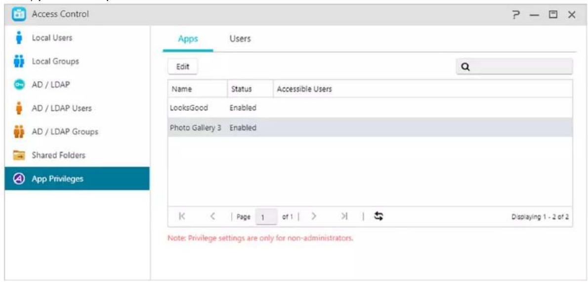 Asustor Drivestor 2 Pro - Privileges toevoegen - 1