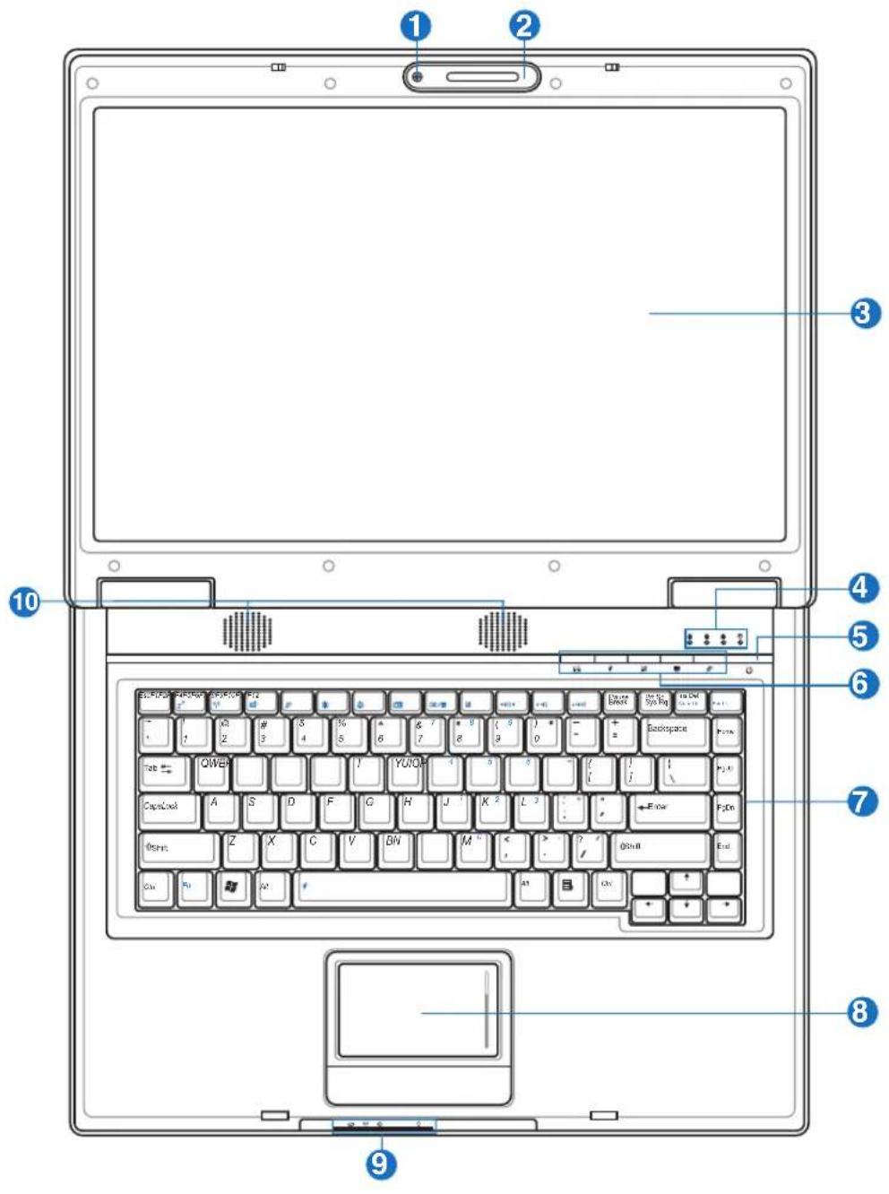 ASUS F3F - Top Side - 1