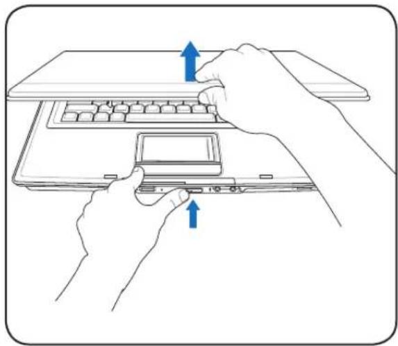 ASUS F3F - Open the Display Panel 4. Turn ON the Notebook PC - 1
