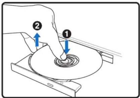 ASUS F3F - Removing an optical disc - 1