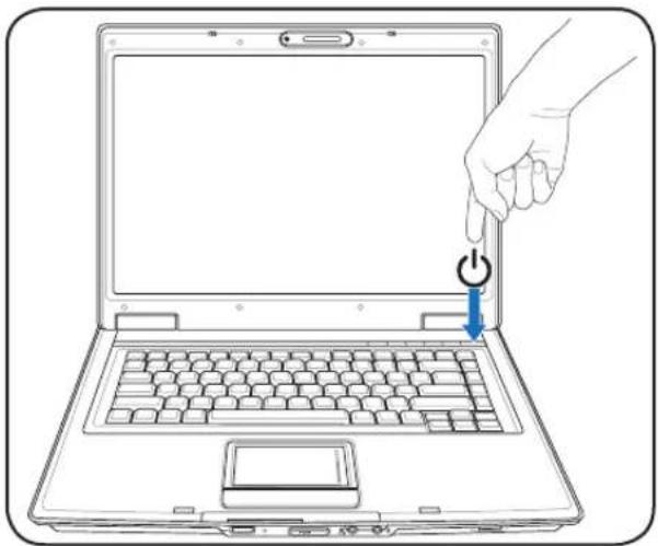 ASUS F3F - Open the Display Panel 4. Turn ON the Notebook PC - 2
