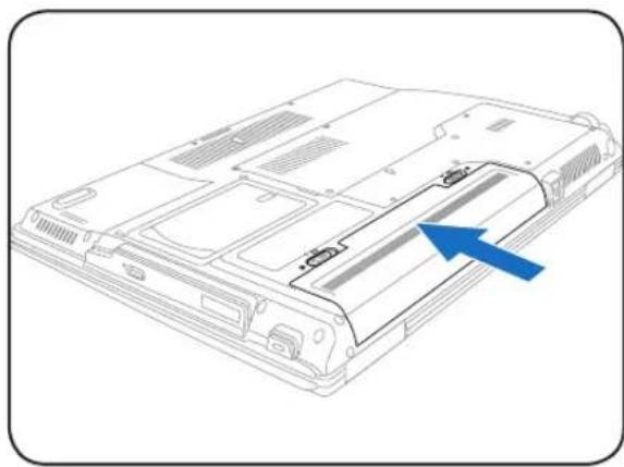 ASUS F3F - Install the battery pack - 1