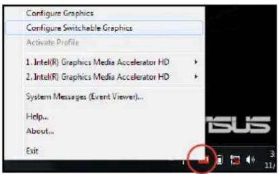 ASUS B53S - To select a GPU mode - 1