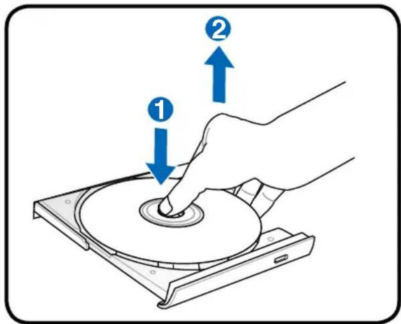 ASUS B53S - Removing an optical disc - 1